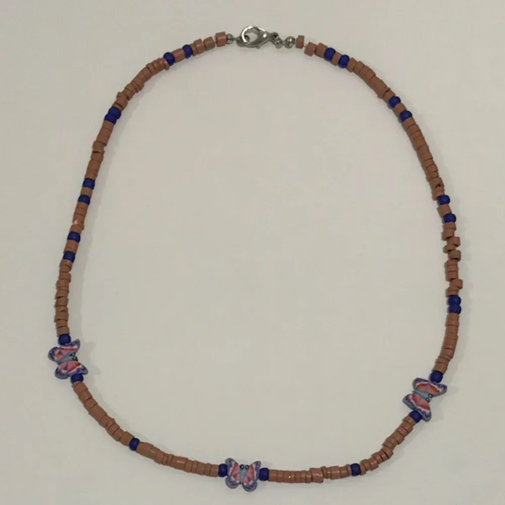 Bohemian Butterfly🦋🦋🦋Beaded Artisan Necklace - Picture 2 of 9